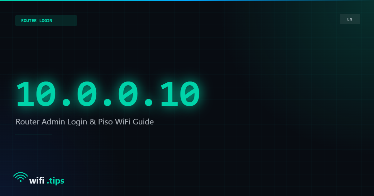 10.0.0.10 - Router Login & Default Password