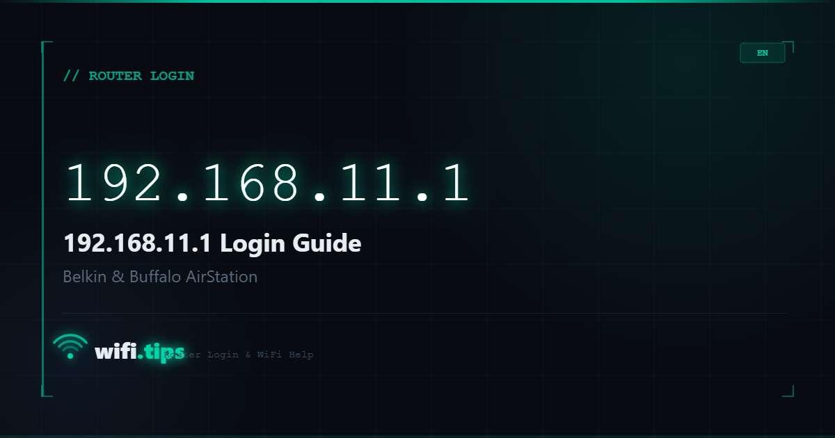 192.168.11.1 - Router Login Guide