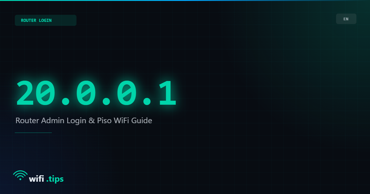 20.0.0.1 - Router Admin Login & Piso WiFi Guide