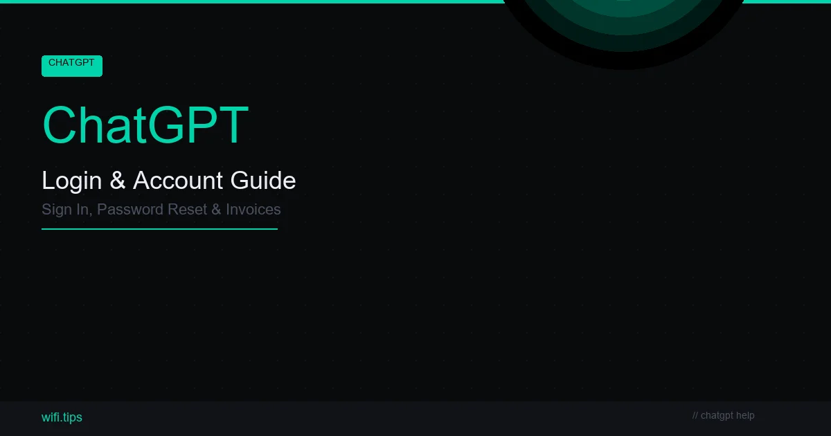 ChatGPT Login - How to Sign In, Reset Password, and Fix Login Errors