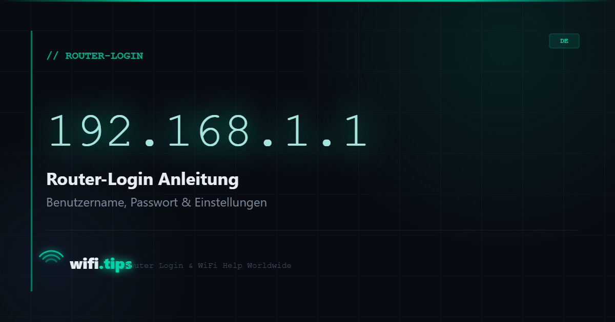 192.168.1.1 - Router-Login, Standard-Zugangsdaten und Einstellungen