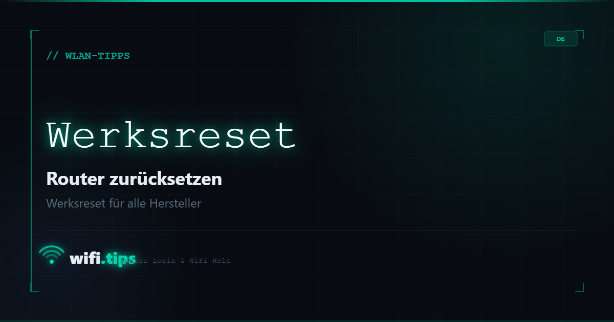 Router zurücksetzen - Werksreset fur alle Hersteller