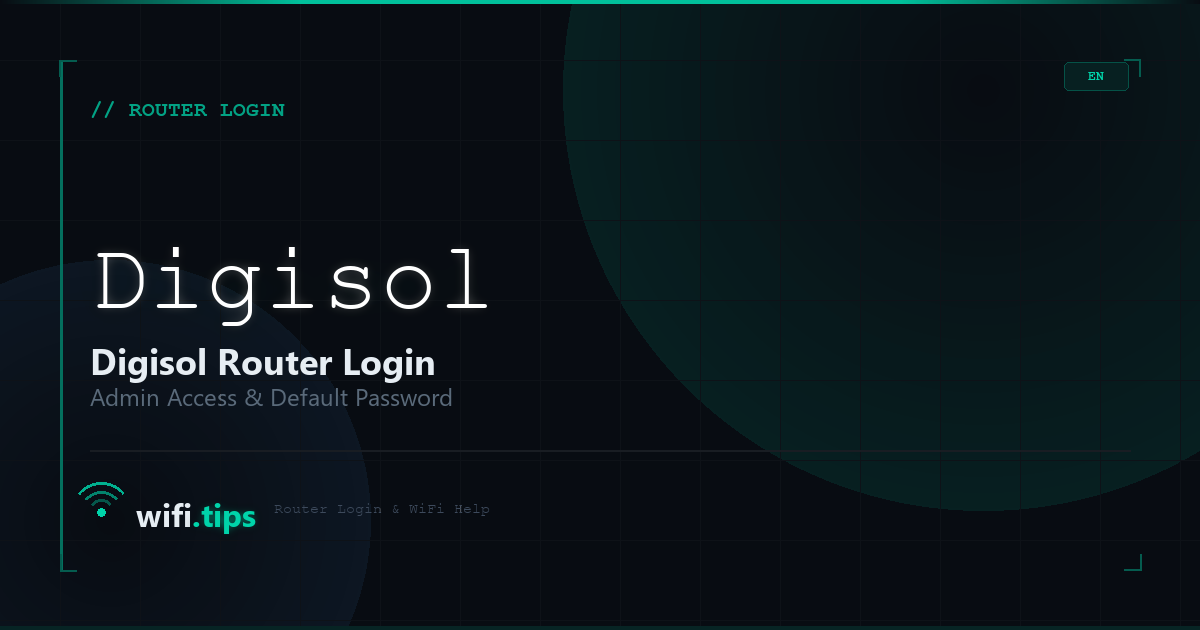 Digisol Router Login - Admin Access & Default Password