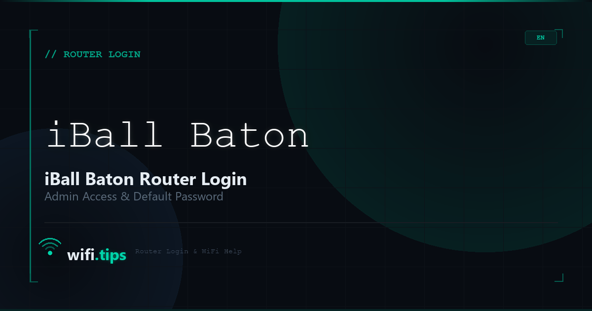 iBall Baton Router Login - Admin Access & Default Password