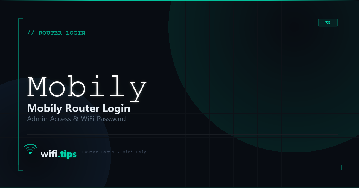 Mobily Router Login - Admin Access & WiFi Password Change