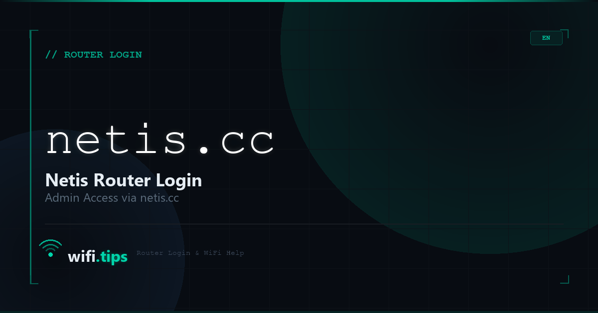 Netis Router Login - Admin Access via netis.cc or 192.168.1.1