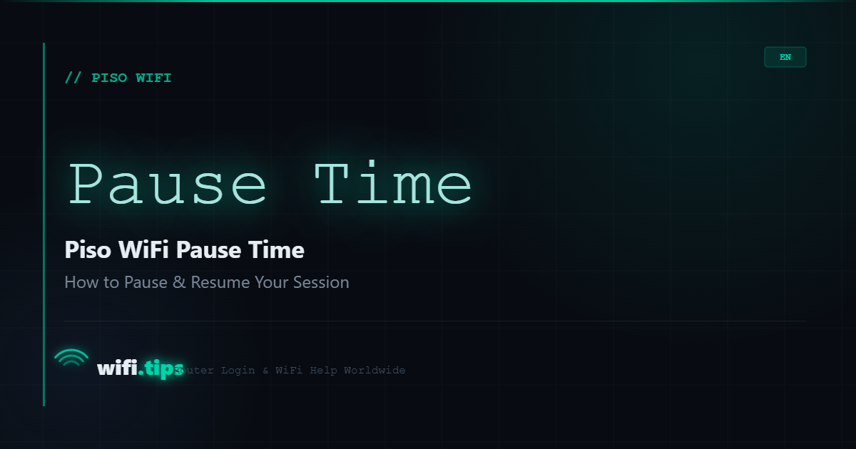 Piso WiFi Pause Time - How to Pause and Resume Your Session