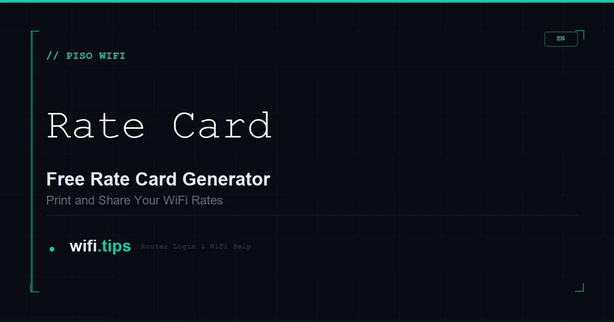 Free Piso WiFi Rate Card Generator - Print and Share
