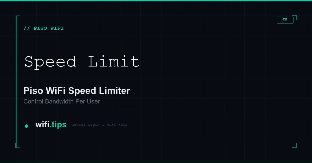 Piso WiFi Speed Limiter (with Bandwidth Calculator)