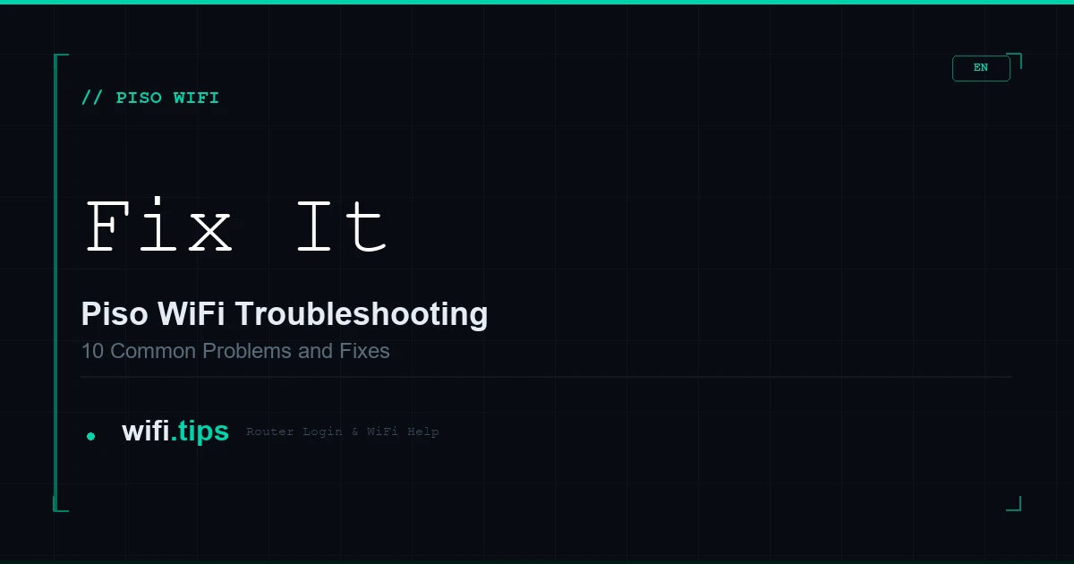 Piso WiFi Not Working: 10 Common Problems and Fixes