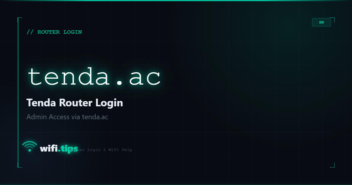 Tenda Router Login - Admin Access via tenda.ac or 192.168.0.1